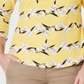 Camiseta feminina Charter Club de algodão Pima com estampa de botões e ombros, tamanho PP, amarela