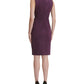Vestido feminino Tommy Hilfiger de camurça com bainha assimétrica MIDI, roxo, tamanho 16