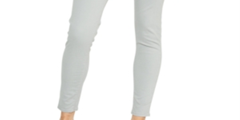 Calça jeans feminina Hudson Barbara Super Skinny Fit, cintura média, cinza, tamanho 27