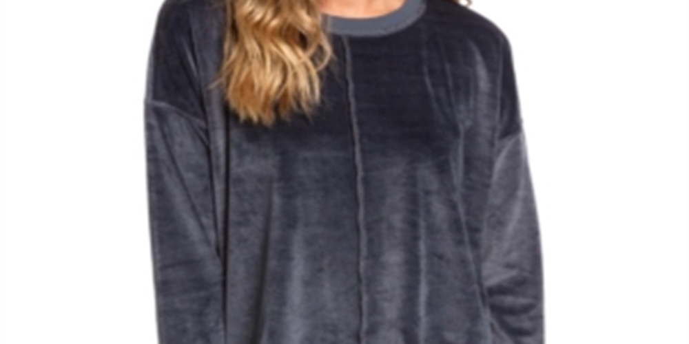 Moletom Roxy Turbulence Crystal Cove Velvet Raglan Feminino Preto Tamanho Médio