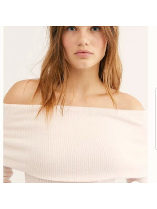Camiseta feminina manga longa Free People, rosa, tamanho grande