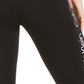 Calça legging feminina Calvin Klein Performance Logo cintura alta preta tamanho GG