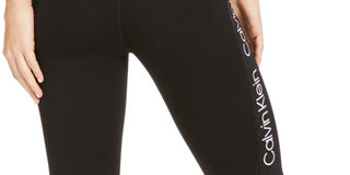Calça legging feminina Calvin Klein Performance Logo cintura alta preta tamanho GG