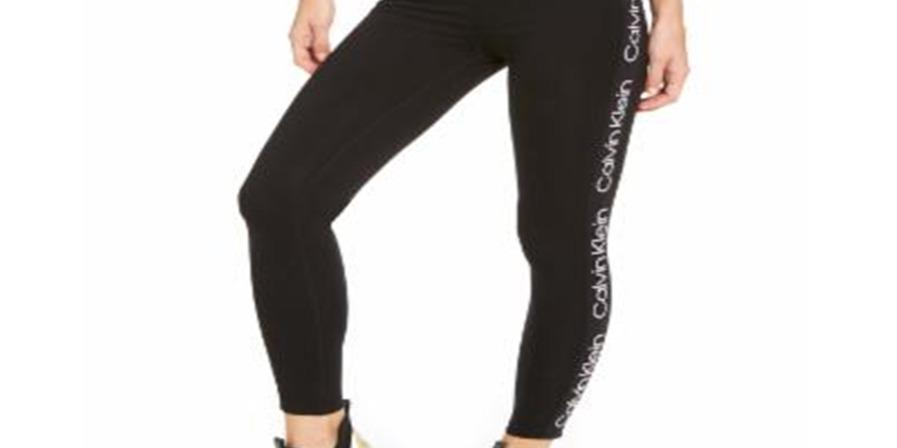 Calça legging feminina Calvin Klein Performance Logo cintura alta preta tamanho GG