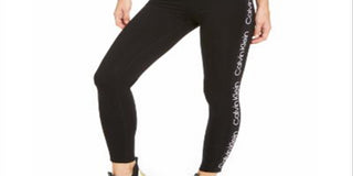 Calça legging feminina Calvin Klein Performance Logo cintura alta preta tamanho GG