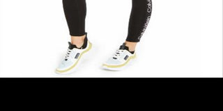 Calça legging feminina Calvin Klein Performance Logo cintura alta preta tamanho GG