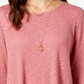 Blusa de malha waffle feminina Style &amp; Co, vermelha, tamanho pequeno