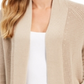 Cardigan feminino Charter Club com frente aberta, vintage, marrom-rosa, tamanho XS