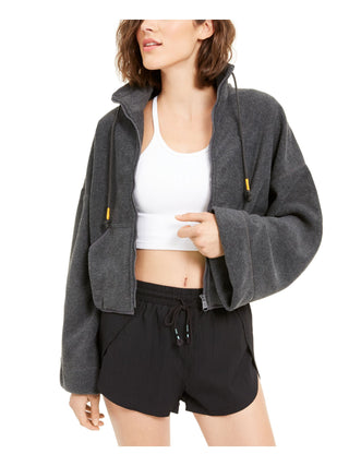 Free People  Women's  Pocketed Zip up Jacket Gray Size Medium