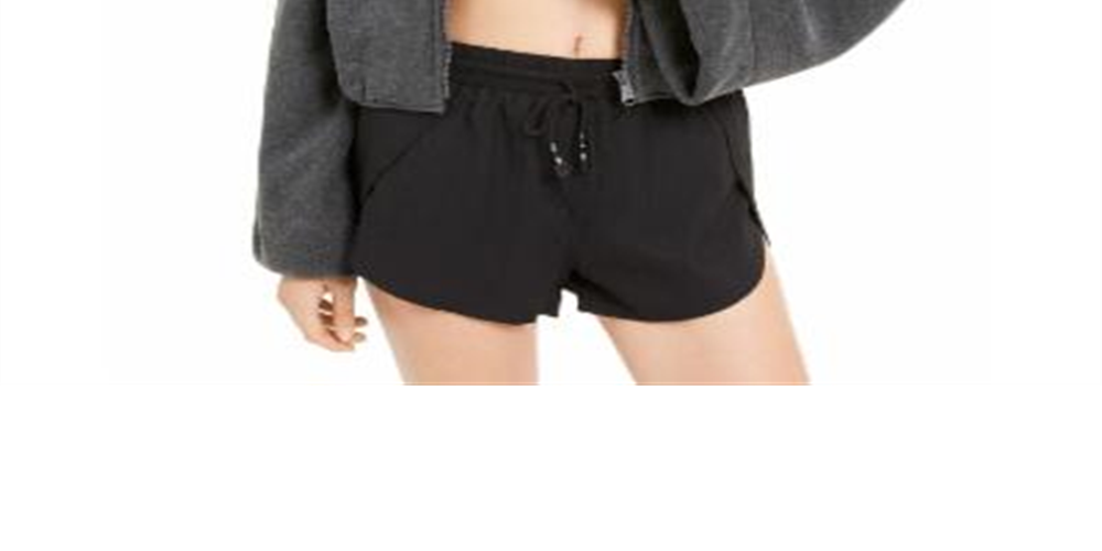 Jaqueta feminina com bolso e zíper Free People, cinza, tamanho médio