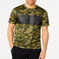 Camiseta masculina com estampa camuflada e blocos de cores ID Ideology, verde, tamanho 3XL