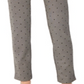 Calça feminina Charter Club Petite estampada, preta, tamanho 8P
