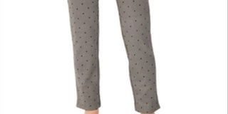 Calça feminina Charter Club Petite estampada, preta, tamanho 8P