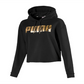 Moletom com capuz PUMA Metallic Logo Feminino Preto Tamanho Grande