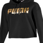 Moletom com capuz PUMA Metallic Logo Feminino Preto Tamanho Grande