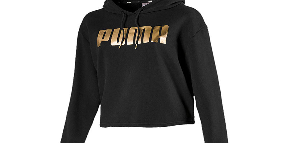 Moletom com capuz PUMA Metallic Logo Feminino Preto Tamanho Grande