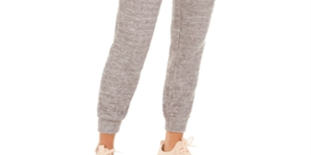 Calça de moletom feminina Ideology Waffle-Knit cinza escuro carvão tamanho XS