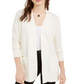 Cardigan aberto Pink Rose Juniors, inverno, branco, tamanho médio