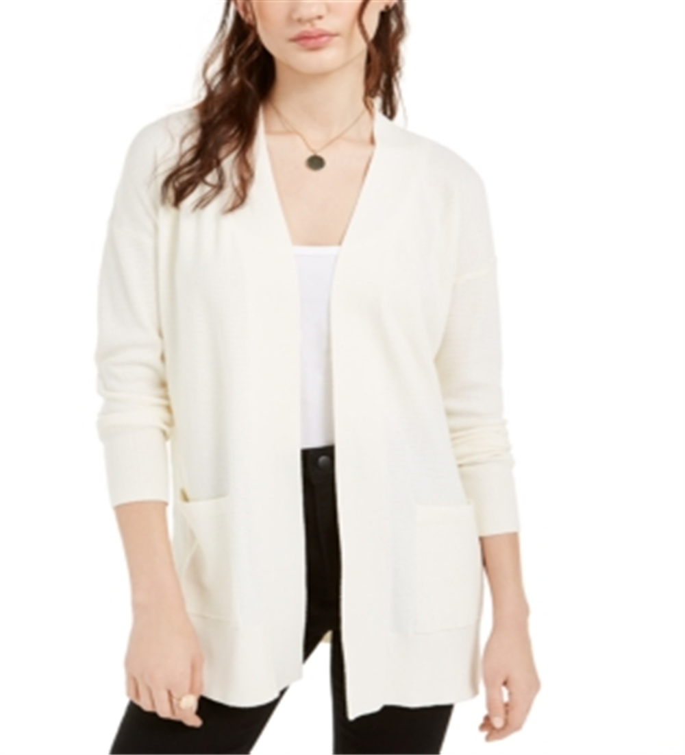 Cardigan aberto Pink Rose Juniors, inverno, branco, tamanho médio