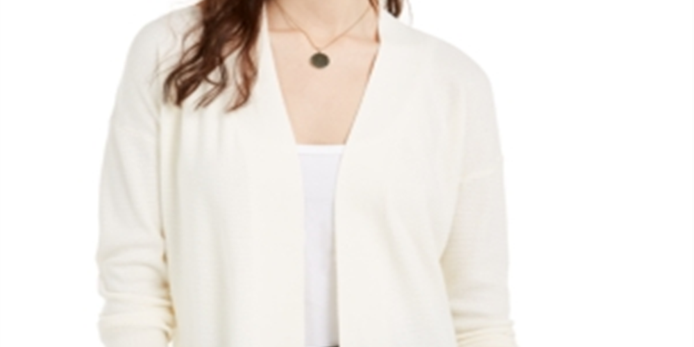 Cardigan aberto Pink Rose Juniors, inverno, branco, tamanho médio