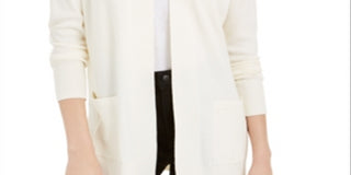 Cardigan aberto Pink Rose Juniors, inverno, branco, tamanho médio