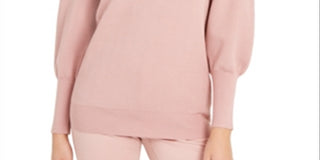 Suéter feminino Alfani com manga bufante rosa tamanho 2XL