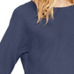 INC International Concepts Camiseta feminina com gola redonda e manga dolman canelada, tamanho médio, azul