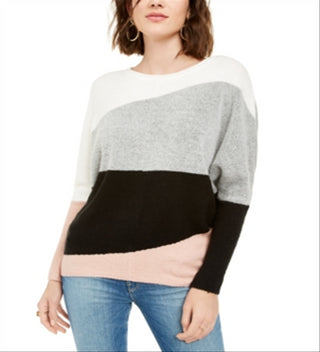 Bcx Juniors' Colorblocked Sweater Dusty Rose Multi Size XS