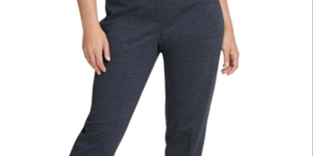 Calça skinny feminina de malha DKNY, azul, tamanho 12