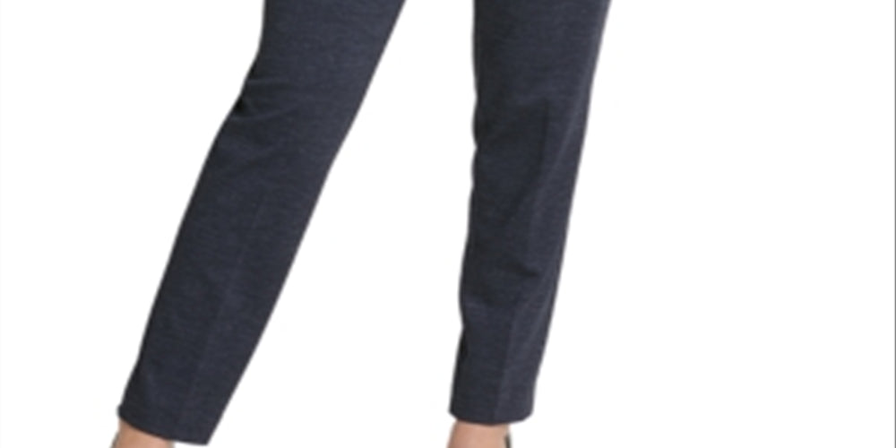 Calça skinny feminina de malha DKNY, azul, tamanho 12