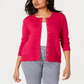Cardigan texturizado feminino Charter Club, fúcsia, tamanho pequeno, P/M