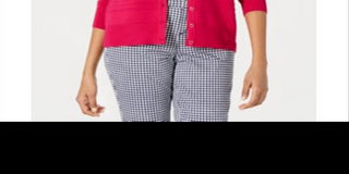 Cardigan texturizado feminino Charter Club, fúcsia, tamanho pequeno, P/M