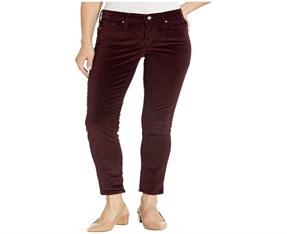 Calça Levi's 311 Shaping Skinny de Veludo Cotelê Feminina Vinho 24x30
