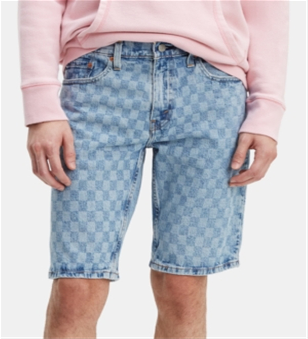 Calça Levi's Masculina 502 Regular Tapered Rolled Short Azul Tamanho 34