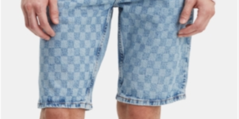 Calça Levi's Masculina 502 Regular Tapered Rolled Short Azul Tamanho 34