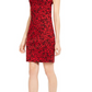Vestido Calvin Klein Petite Starburst Shift Preto/Vermelho Tamanho 10 Petite