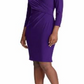 Vestido Petite Jersey Lauren Ralph Lauren com manga três quartos, roxo, tamanho 10P