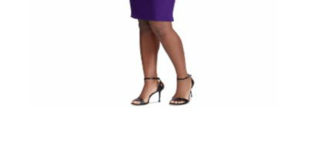 Vestido Petite Jersey Lauren Ralph Lauren com manga três quartos, roxo, tamanho 10P