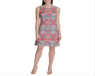 Vestido feminino Tommy Hilfiger estampado vermelho tamanho 12