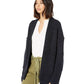 Cardigans abertos femininos Free People High Hopes Open Cardigan preto tamanho grande