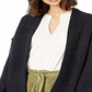 Cardigans abertos femininos Free People High Hopes Open Cardigan preto tamanho grande