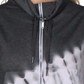 Ideologia Moletom feminino com zíper e gola funil, cinza, tamanho 2XL