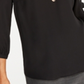Blusa de manga comprida com strass e colar Bcx Juniors, preta, tamanho grande