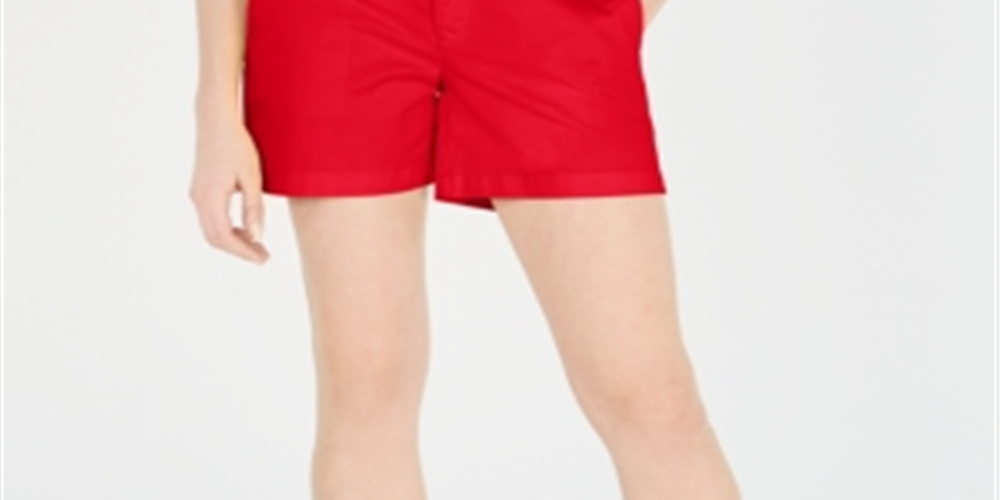 Shorts Tommy Hilfiger Hollywood Feminino Vermelho Tamanho 16