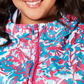 Jaqueta corta-vento feminina Columbia estampada azul, vários tamanhos, 2X