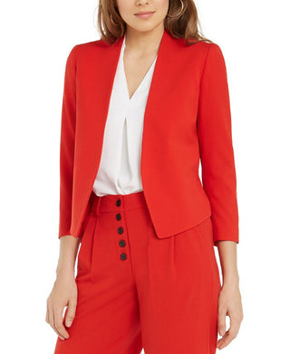 Blazer feminino Bar III Soft Open Vermelho Tamanho 1X