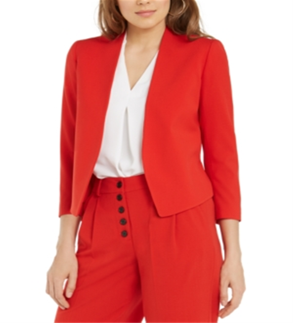 Blazer feminino Bar III Soft Open Vermelho Tamanho 1X
