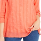 Top texturizado com decote em V feminino Style &amp; Co Tangerine Dream tamanho XXL