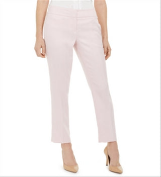 Calça feminina KASPER com zíper e perna reta, rosa, tamanho 16
