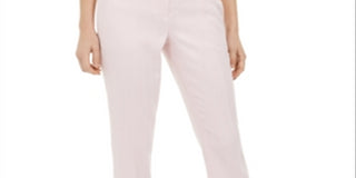 Calça feminina KASPER com zíper e perna reta, rosa, tamanho 16